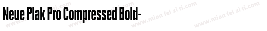 Neue Plak Pro Compressed Bold字体转换